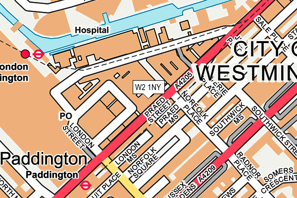 W2 1NY map - OS OpenMap – Local (Ordnance Survey) W2 1NY map - OS OpenMap – Local (Ordnance Survey)