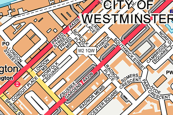 W2 1QW map - OS OpenMap – Local (Ordnance Survey) W2 1QW map - OS OpenMap – Local (Ordnance Survey)