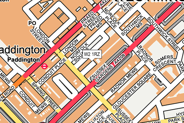 W2 1RZ map - OS OpenMap – Local (Ordnance Survey) W2 1RZ map - OS OpenMap – Local (Ordnance Survey)