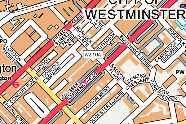 W2 1UA map - OS OpenMap – Local (Ordnance Survey)