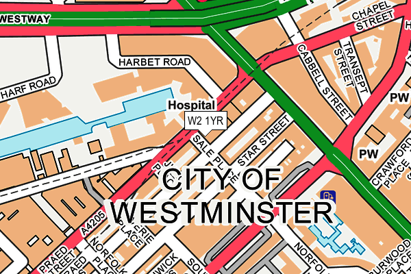 W2 1YR map - OS OpenMap – Local (Ordnance Survey) W2 1YR map - OS OpenMap – Local (Ordnance Survey)