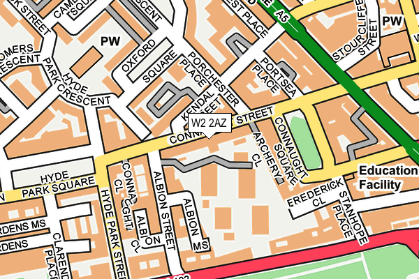 W2 2AZ map - OS OpenMap – Local (Ordnance Survey) W2 2AZ map - OS OpenMap – Local (Ordnance Survey)
