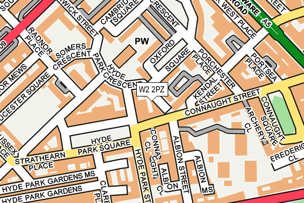 W2 2PZ map - OS OpenMap – Local (Ordnance Survey) W2 2PZ map - OS OpenMap – Local (Ordnance Survey)