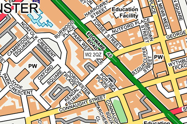 W2 2QZ map - OS OpenMap – Local (Ordnance Survey) W2 2QZ map - OS OpenMap – Local (Ordnance Survey)
