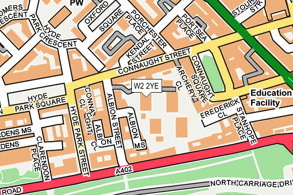 W2 2YE map - OS OpenMap – Local (Ordnance Survey) W2 2YE map - OS OpenMap – Local (Ordnance Survey)