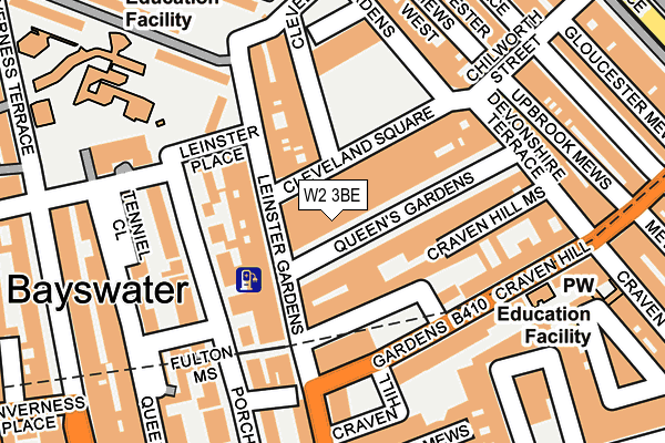 W2 3BE map - OS OpenMap – Local (Ordnance Survey)