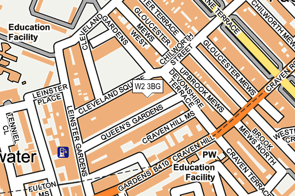 W2 3BG map - OS OpenMap – Local (Ordnance Survey) W2 3BG map - OS OpenMap – Local (Ordnance Survey)