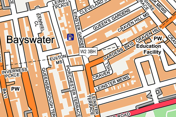 W2 3BH map - OS OpenMap – Local (Ordnance Survey)