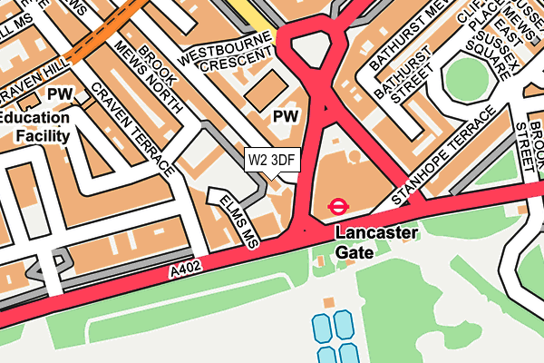 W2 3DF map - OS OpenMap – Local (Ordnance Survey) W2 3DF map - OS OpenMap – Local (Ordnance Survey)