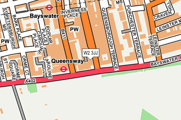 W2 3JJ map - OS OpenMap – Local (Ordnance Survey)