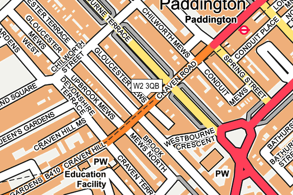 W2 3QB map - OS OpenMap – Local (Ordnance Survey)
