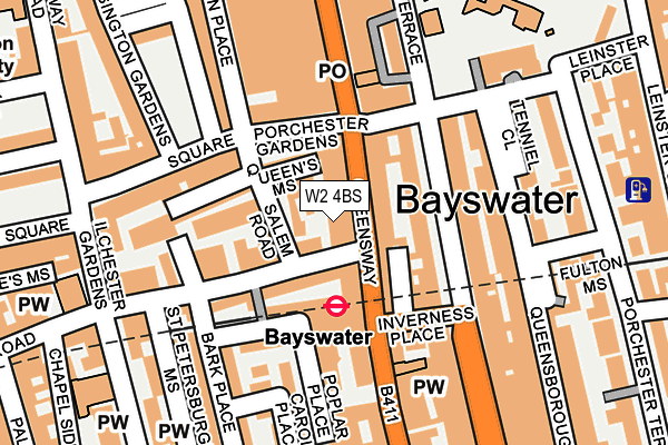 W2 4BS map - OS OpenMap – Local (Ordnance Survey) W2 4BS map - OS OpenMap – Local (Ordnance Survey)
