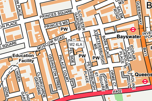 W2 4LA map - OS OpenMap – Local (Ordnance Survey) W2 4LA map - OS OpenMap – Local (Ordnance Survey)