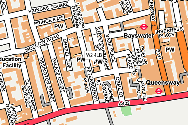 W2 4LB map - OS OpenMap – Local (Ordnance Survey) W2 4LB map - OS OpenMap – Local (Ordnance Survey)