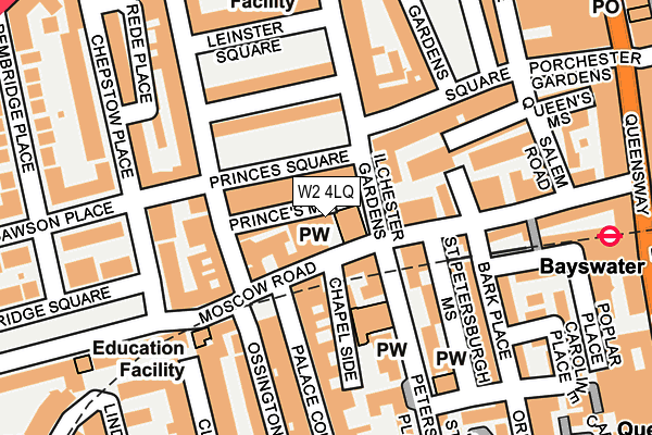 W2 4LQ map - OS OpenMap – Local (Ordnance Survey) W2 4LQ map - OS OpenMap – Local (Ordnance Survey)