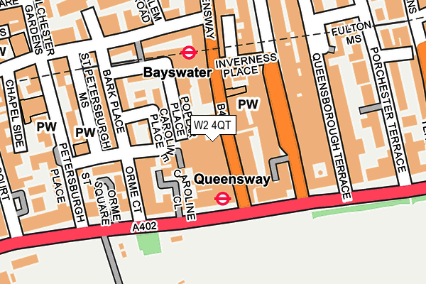 W2 4QT map - OS OpenMap – Local (Ordnance Survey) W2 4QT map - OS OpenMap – Local (Ordnance Survey)