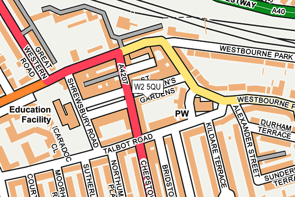 W2 5QU map - OS OpenMap – Local (Ordnance Survey) W2 5QU map - OS OpenMap – Local (Ordnance Survey)