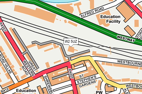 W2 5UZ map - OS OpenMap – Local (Ordnance Survey) W2 5UZ map - OS OpenMap – Local (Ordnance Survey)