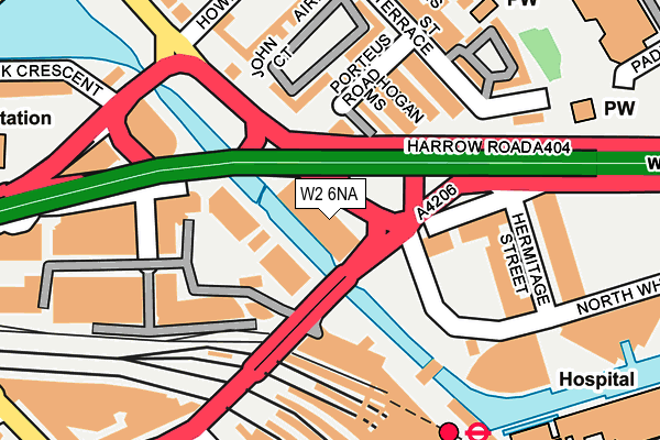 W2 6NA map - OS OpenMap – Local (Ordnance Survey) W2 6NA map - OS OpenMap – Local (Ordnance Survey)