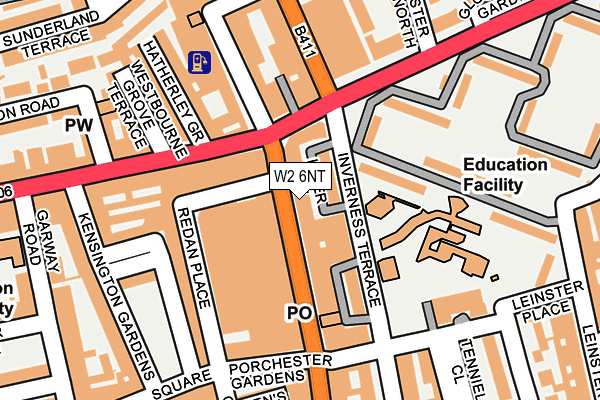 W2 6NT map - OS OpenMap – Local (Ordnance Survey)