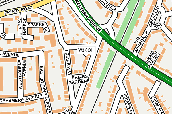 W3 6QH map - OS OpenMap – Local (Ordnance Survey) W3 6QH map - OS OpenMap – Local (Ordnance Survey)