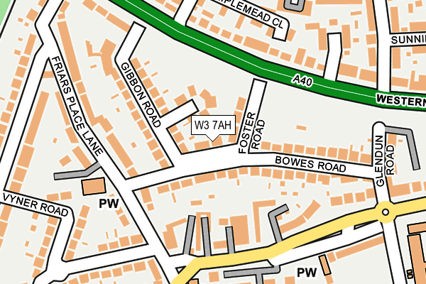 W3 7AH map - OS OpenMap – Local (Ordnance Survey) W3 7AH map - OS OpenMap – Local (Ordnance Survey)