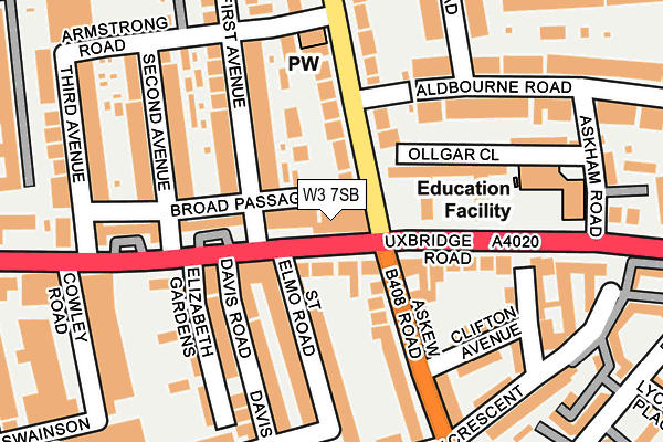 W3 7SB map - OS OpenMap – Local (Ordnance Survey) W3 7SB map - OS OpenMap – Local (Ordnance Survey)
