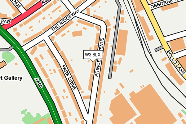W3 8LX map - OS OpenMap – Local (Ordnance Survey) W3 8LX map - OS OpenMap – Local (Ordnance Survey)