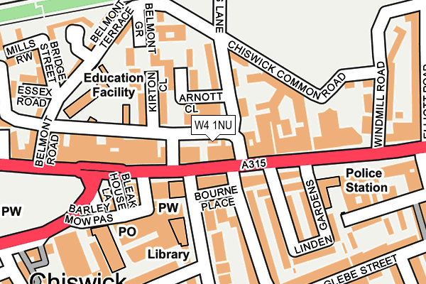 W4 1NU map - OS OpenMap – Local (Ordnance Survey) W4 1NU map - OS OpenMap – Local (Ordnance Survey)