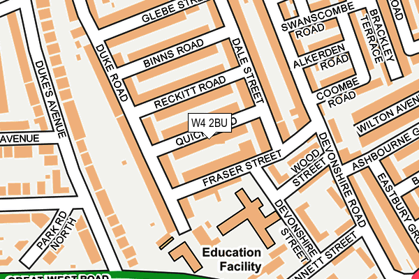 W4 2BU map - OS OpenMap – Local (Ordnance Survey) W4 2BU map - OS OpenMap – Local (Ordnance Survey)