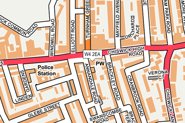 W4 2EA map - OS OpenMap – Local (Ordnance Survey) W4 2EA map - OS OpenMap – Local (Ordnance Survey)