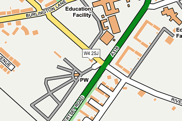 W4 2SJ map - OS OpenMap – Local (Ordnance Survey) W4 2SJ map - OS OpenMap – Local (Ordnance Survey)