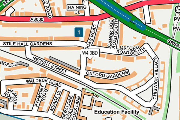 W4 3BD map - OS OpenMap – Local (Ordnance Survey) W4 3BD map - OS OpenMap – Local (Ordnance Survey)