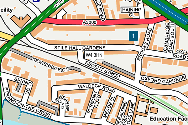 W4 3HN map - OS OpenMap – Local (Ordnance Survey) W4 3HN map - OS OpenMap – Local (Ordnance Survey)