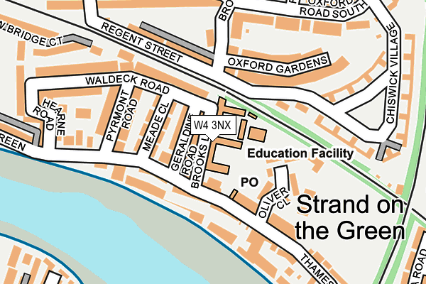 W4 3NX map - OS OpenMap – Local (Ordnance Survey) W4 3NX map - OS OpenMap – Local (Ordnance Survey)