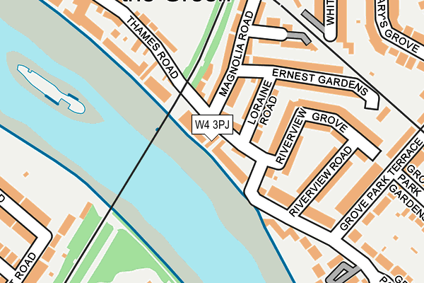 W4 3PJ map - OS OpenMap – Local (Ordnance Survey) W4 3PJ map - OS OpenMap – Local (Ordnance Survey)