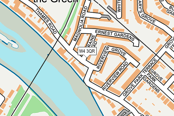 W4 3QR map - OS OpenMap – Local (Ordnance Survey) W4 3QR map - OS OpenMap – Local (Ordnance Survey)