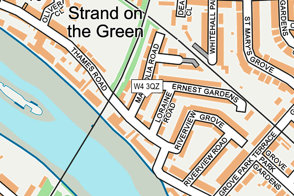 W4 3QZ map - OS OpenMap – Local (Ordnance Survey) W4 3QZ map - OS OpenMap – Local (Ordnance Survey)
