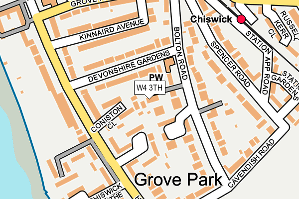 W4 3TH map - OS OpenMap – Local (Ordnance Survey) W4 3TH map - OS OpenMap – Local (Ordnance Survey)