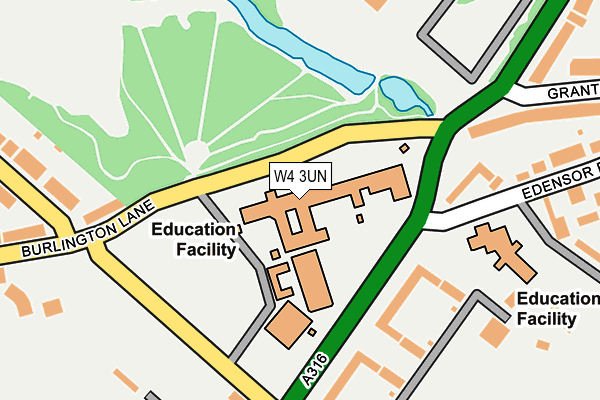 W4 3UN map - OS OpenMap – Local (Ordnance Survey) W4 3UN map - OS OpenMap – Local (Ordnance Survey)
