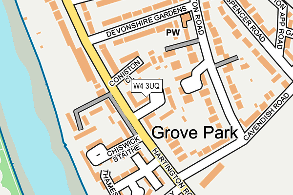 W4 3UQ map - OS OpenMap – Local (Ordnance Survey) W4 3UQ map - OS OpenMap – Local (Ordnance Survey)