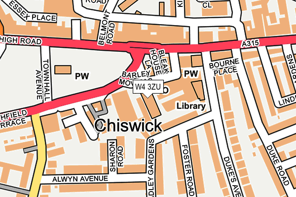 W4 3ZU map - OS OpenMap – Local (Ordnance Survey) W4 3ZU map - OS OpenMap – Local (Ordnance Survey)