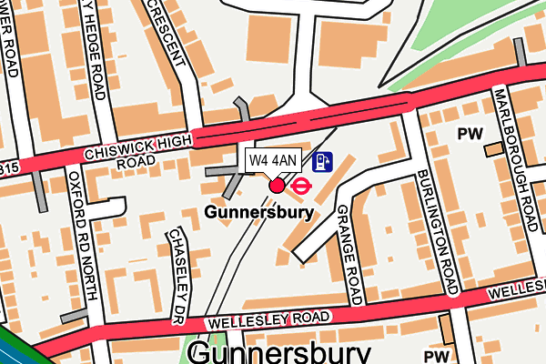 W4 4AN map - OS OpenMap – Local (Ordnance Survey) W4 4AN map - OS OpenMap – Local (Ordnance Survey)