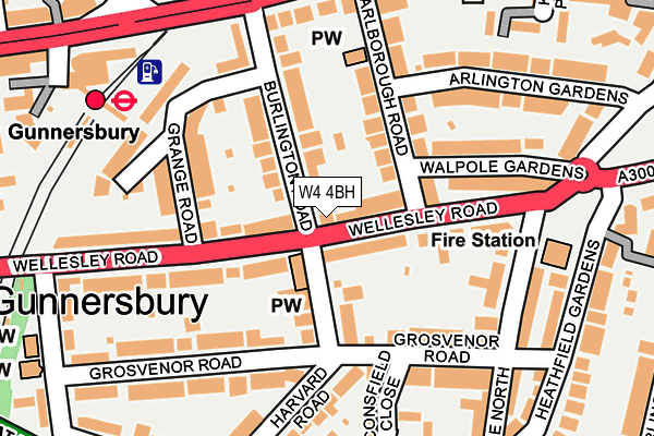 W4 4BH map - OS OpenMap – Local (Ordnance Survey) W4 4BH map - OS OpenMap – Local (Ordnance Survey)
