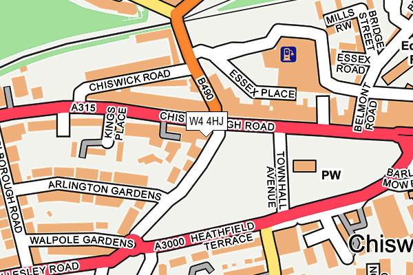 W4 4HJ map - OS OpenMap – Local (Ordnance Survey) W4 4HJ map - OS OpenMap – Local (Ordnance Survey)