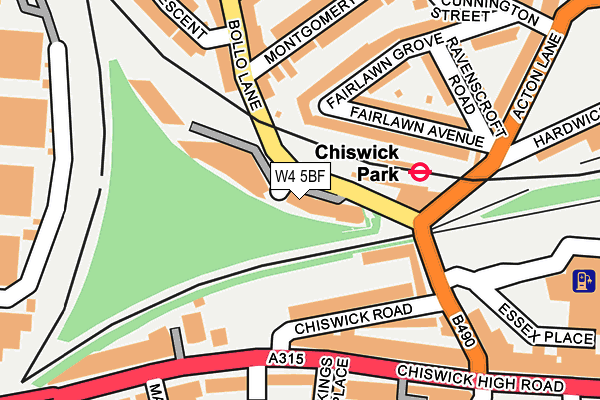 W4 5BF map - OS OpenMap – Local (Ordnance Survey) W4 5BF map - OS OpenMap – Local (Ordnance Survey)