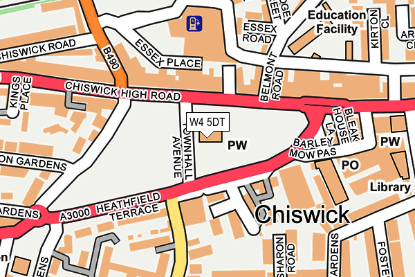 W4 5DT map - OS OpenMap – Local (Ordnance Survey) W4 5DT map - OS OpenMap – Local (Ordnance Survey)