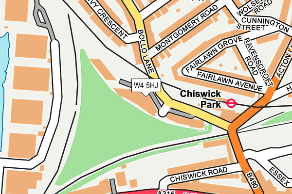W4 5HJ map - OS OpenMap – Local (Ordnance Survey) W4 5HJ map - OS OpenMap – Local (Ordnance Survey)