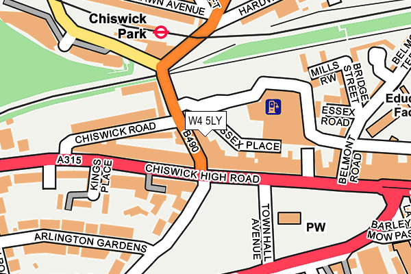 W4 5LY map - OS OpenMap – Local (Ordnance Survey) W4 5LY map - OS OpenMap – Local (Ordnance Survey)