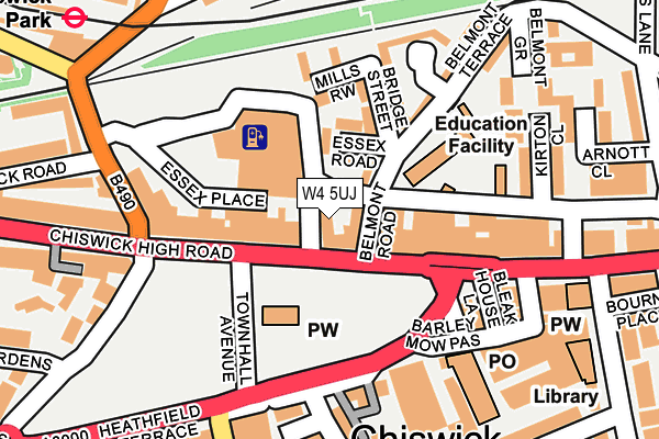W4 5UJ map - OS OpenMap – Local (Ordnance Survey) W4 5UJ map - OS OpenMap – Local (Ordnance Survey)